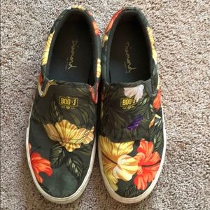 Diamond Supply Co. floral ship on skateboard shoes